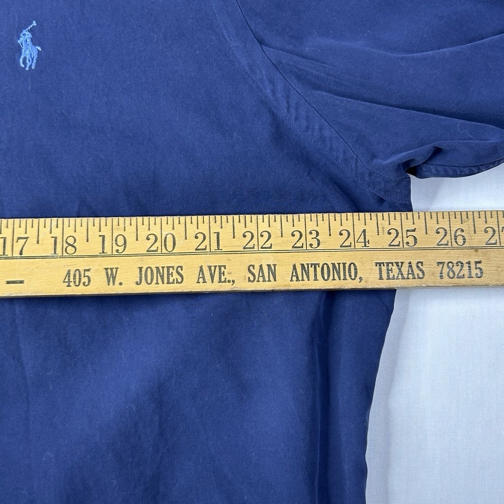 Ralph Lauren Shirt Men's XXL 2XL Slim Fit Navy Blue Button Down Long Sleeve - Picture 14 of 15